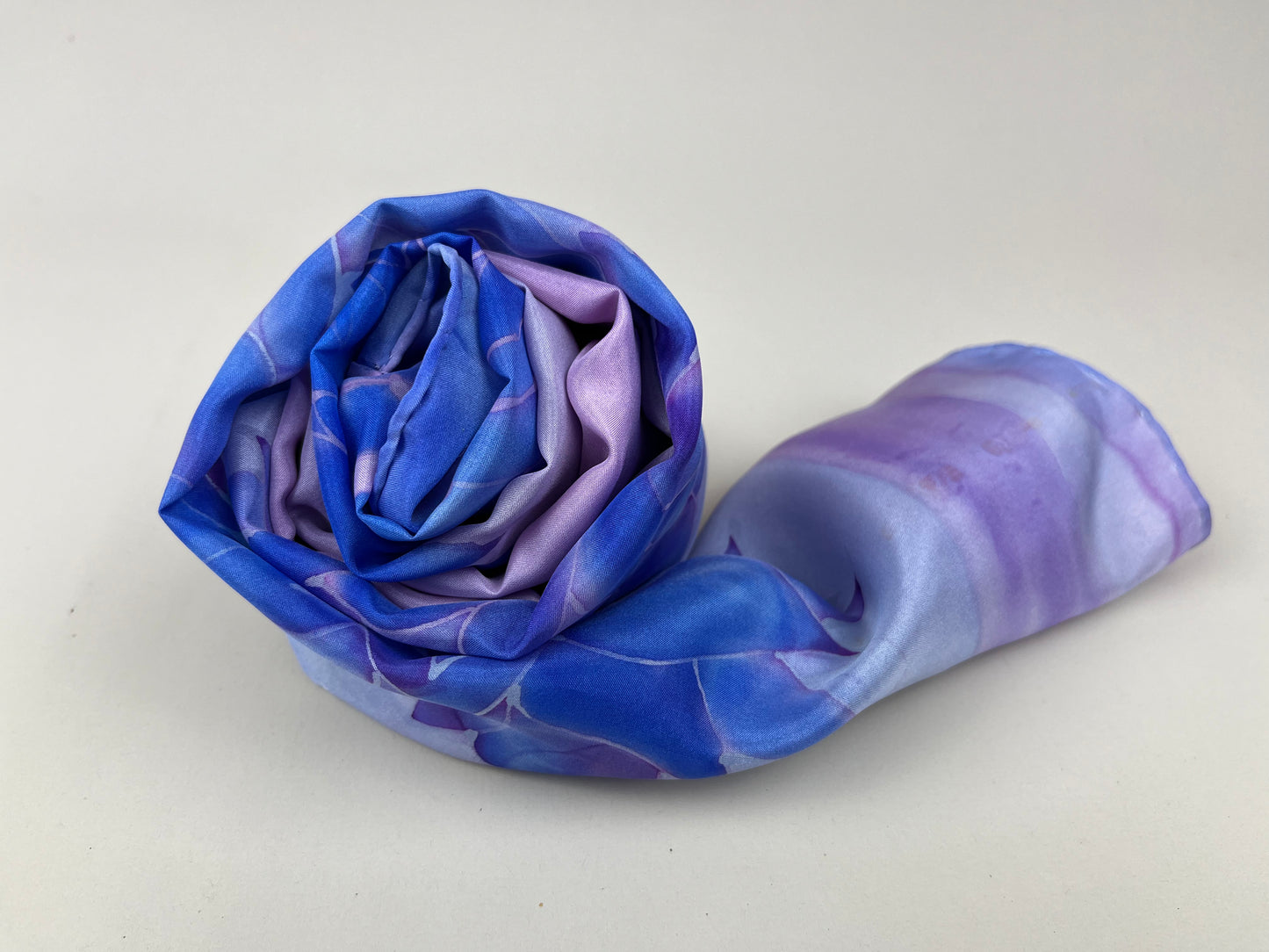 Nesrin Lilac - Long Silk Scarf Unique and Handmade