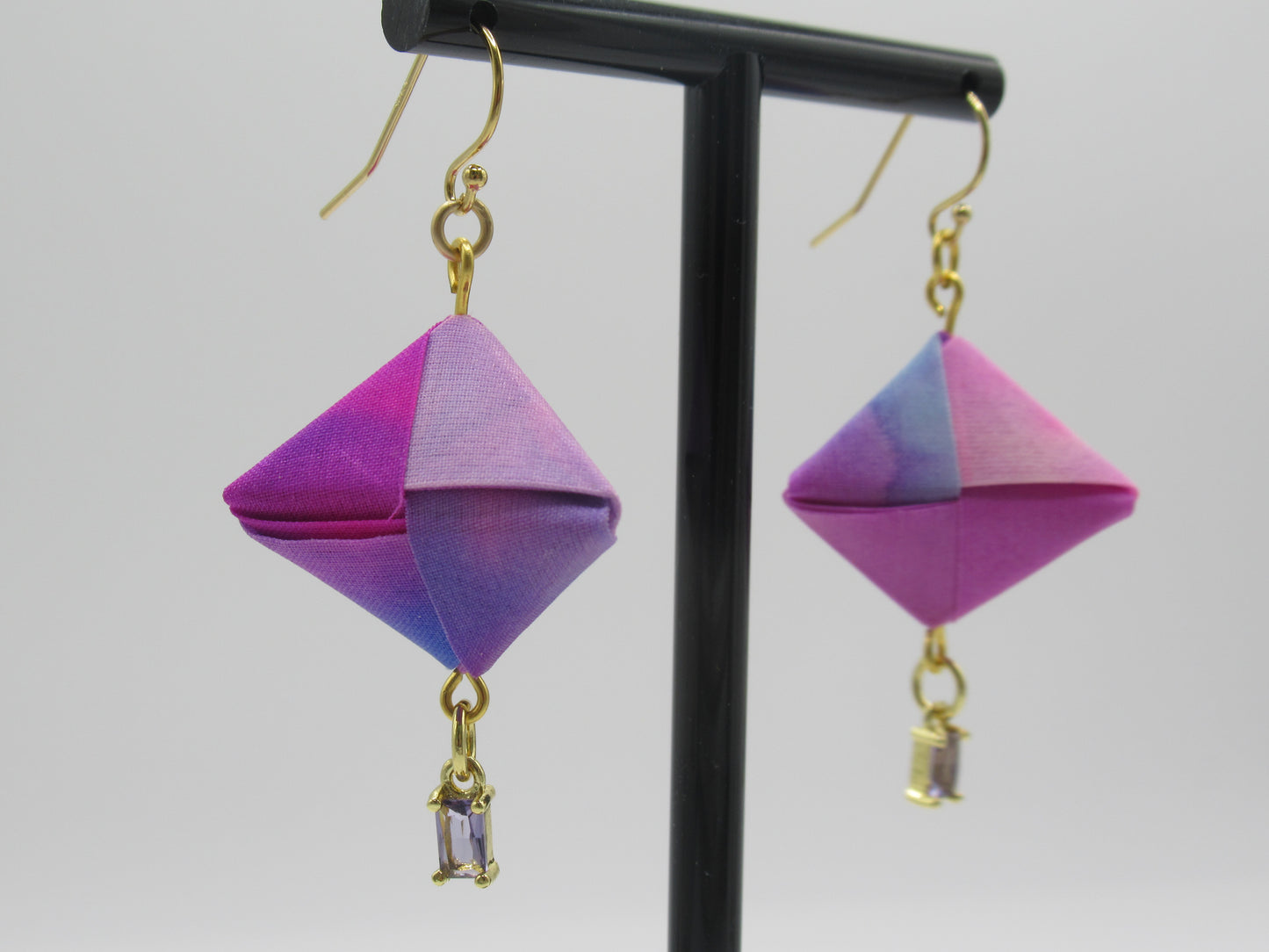 Origami Silk Sonobe Earring