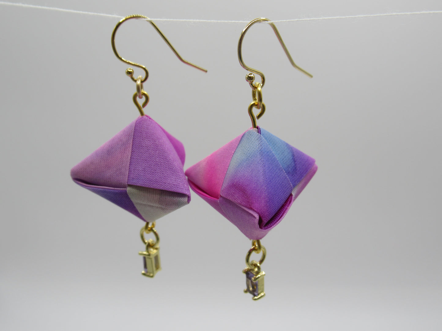 Origami Silk Sonobe Earring