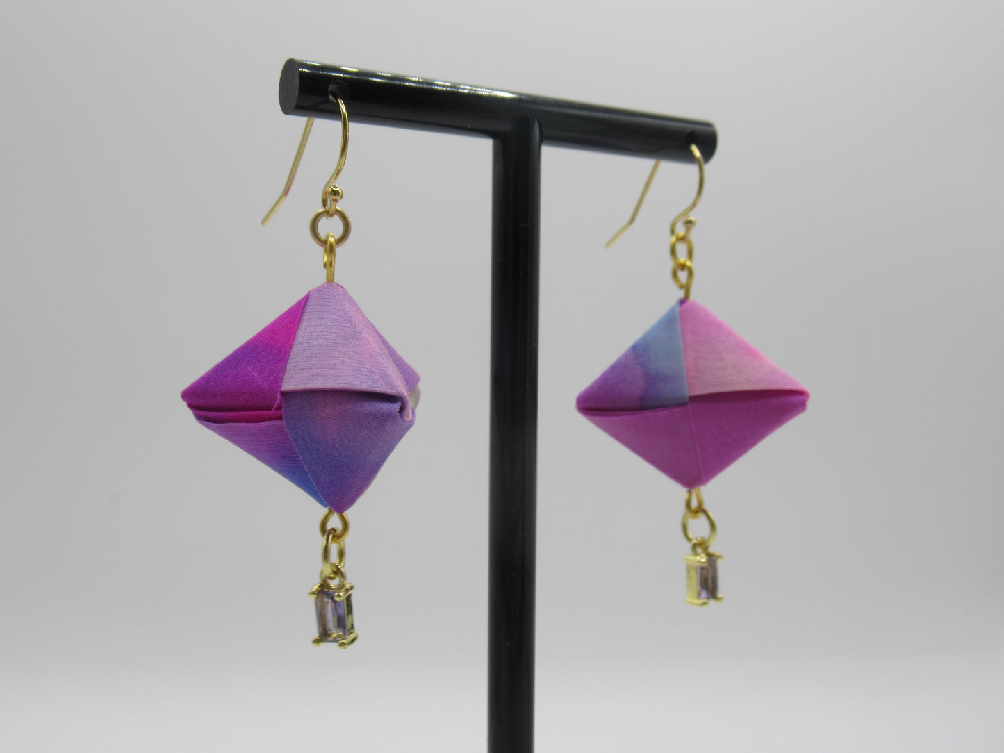 Origami Silk Sonobe Earring