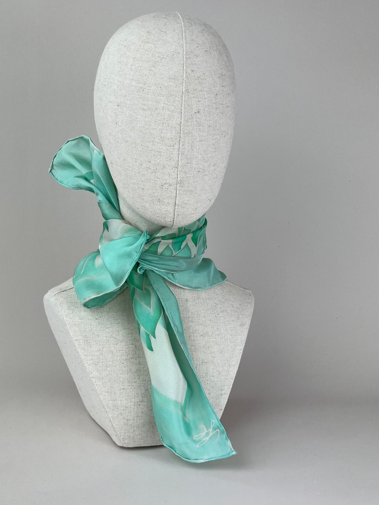 Nesrin- In Duck Egg Blue handmade silk scarf perfect gift