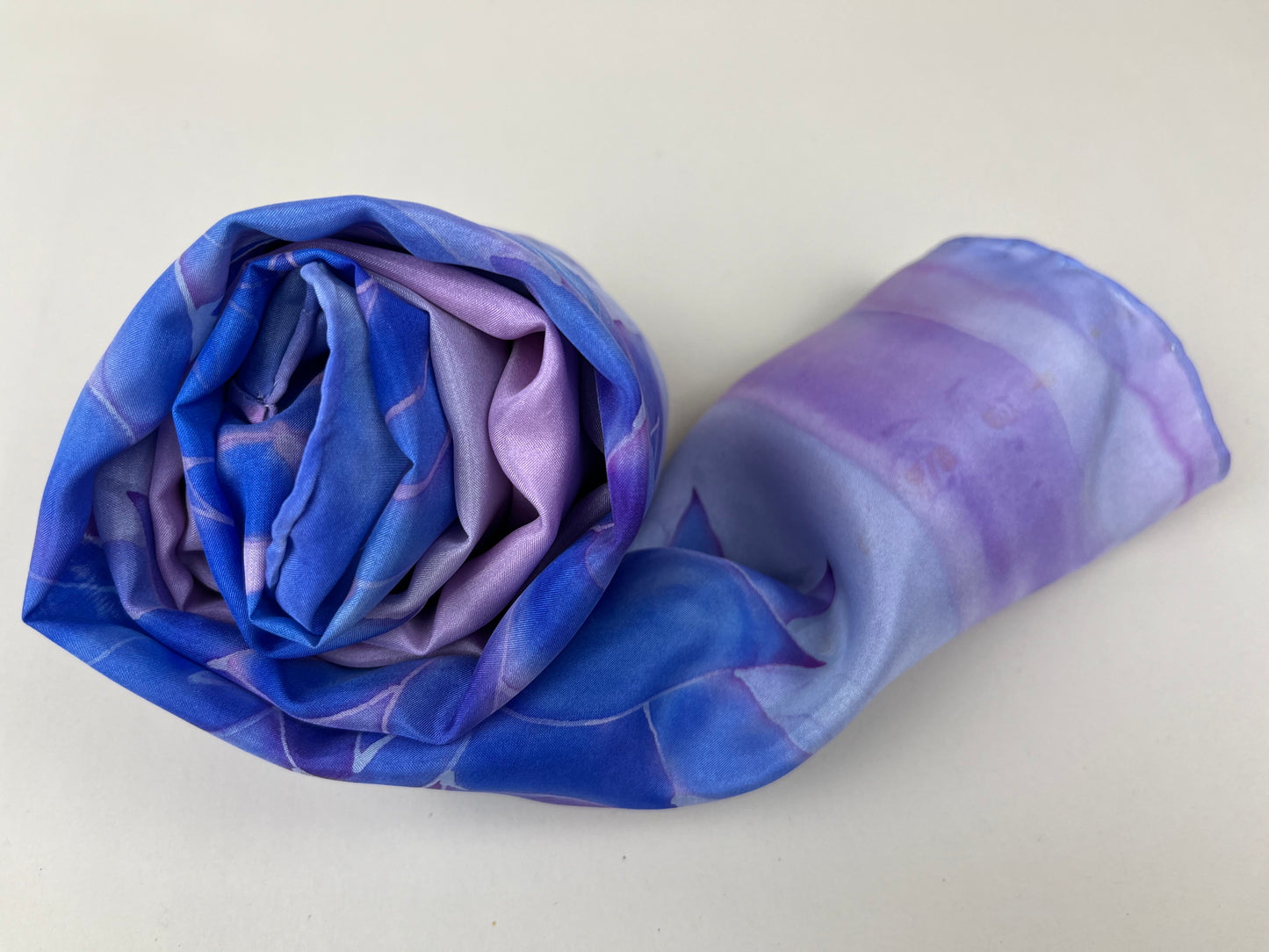 Nesrin Lilac - Long Silk Scarf Unique and Handmade