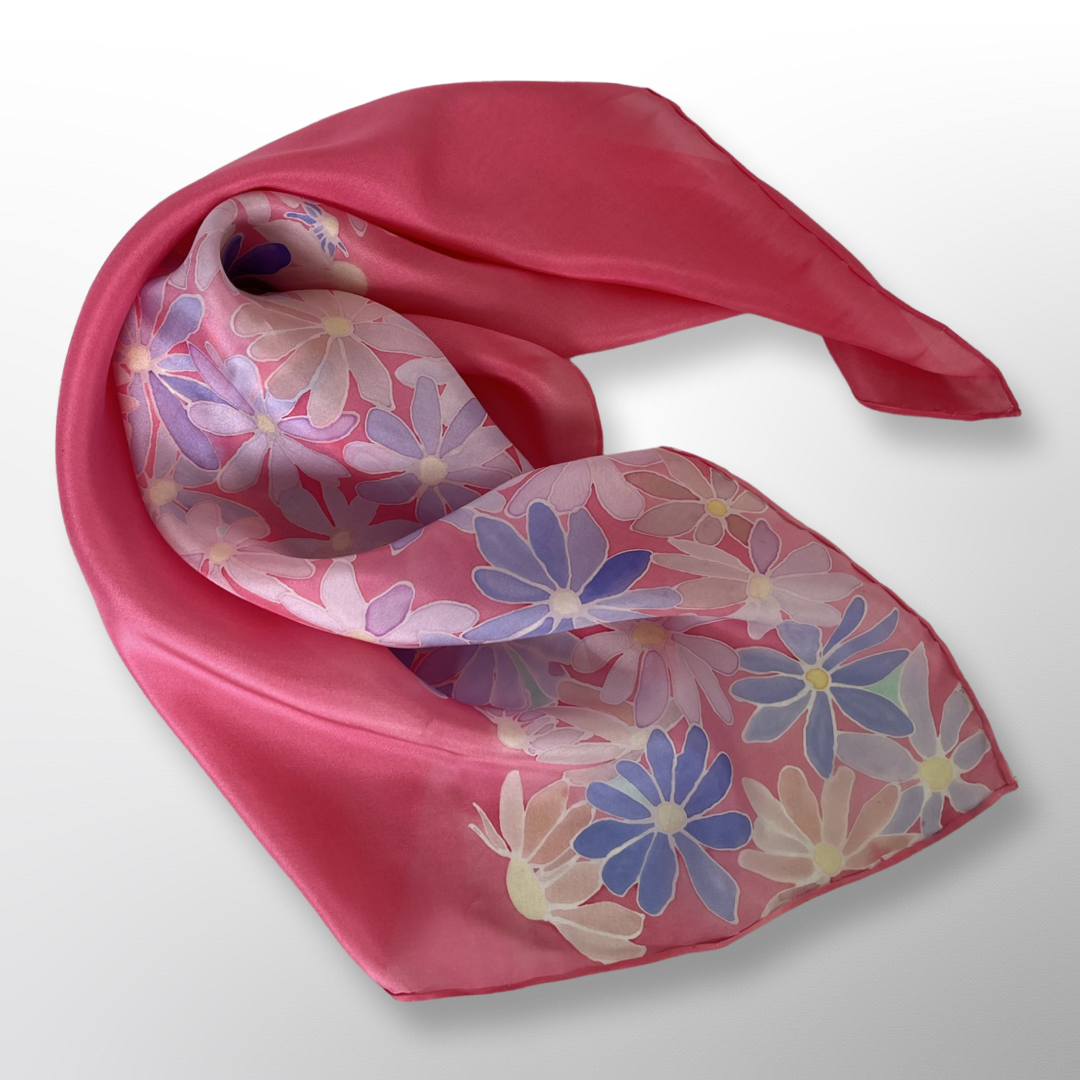 Daisy Handmade 100% Silk Scarf