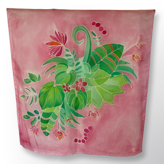 Tropics l - Handmade 100% Silk Scarf