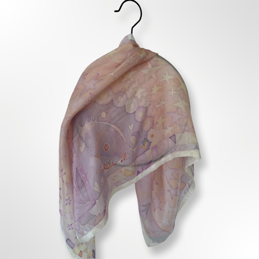 Cosmic Handmade 100% Silk Scarf