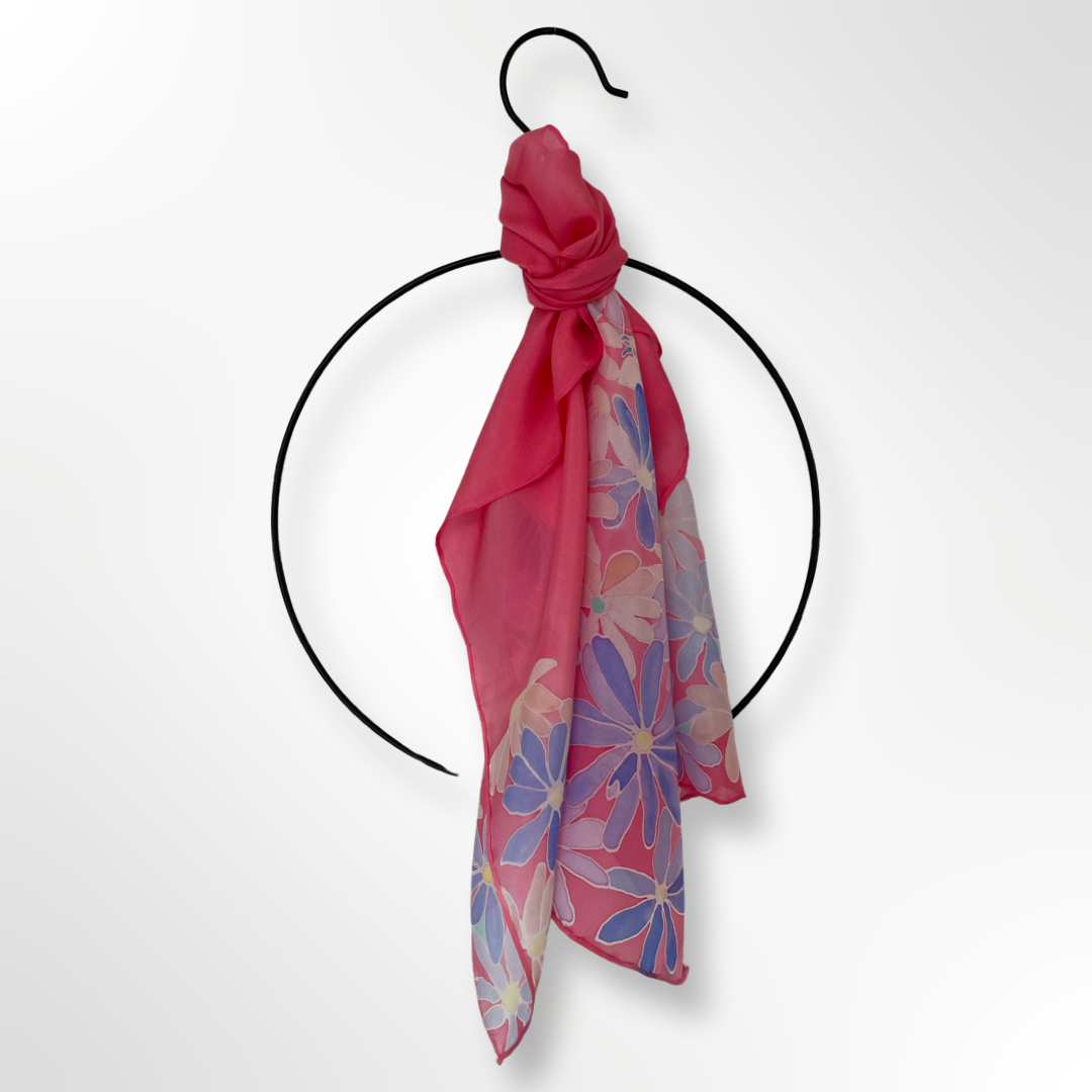 Daisy Handmade 100% Silk Scarf