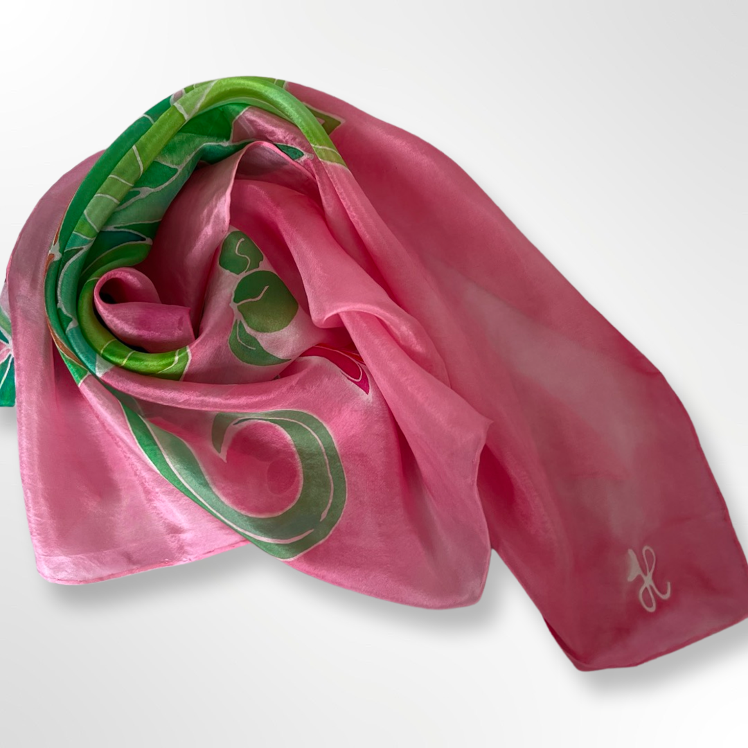 Tropics l - Handmade 100% Silk Scarf