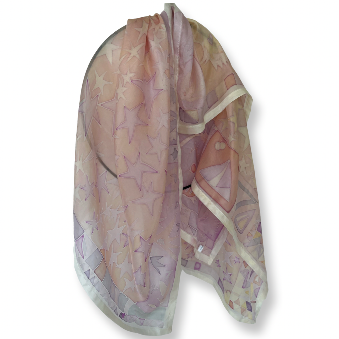 Cosmic Handmade 100% Silk Scarf