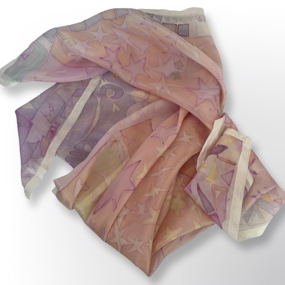 Cosmic Handmade 100% Silk Scarf