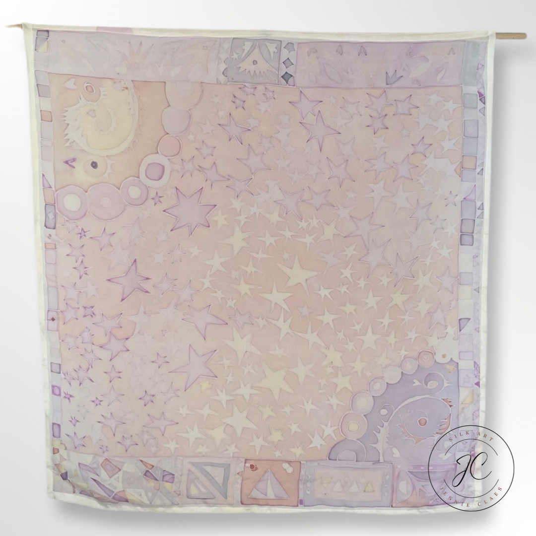 Cosmic Handmade 100% Silk Scarf